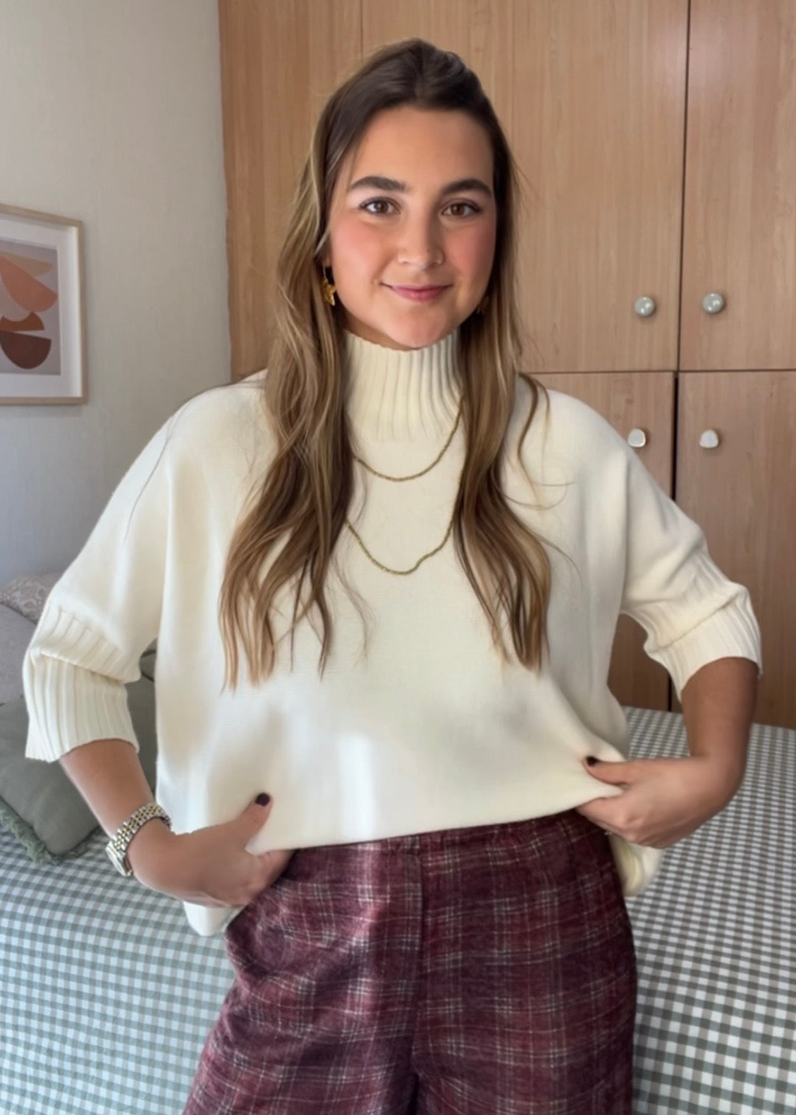 Jersey básico blanco roto