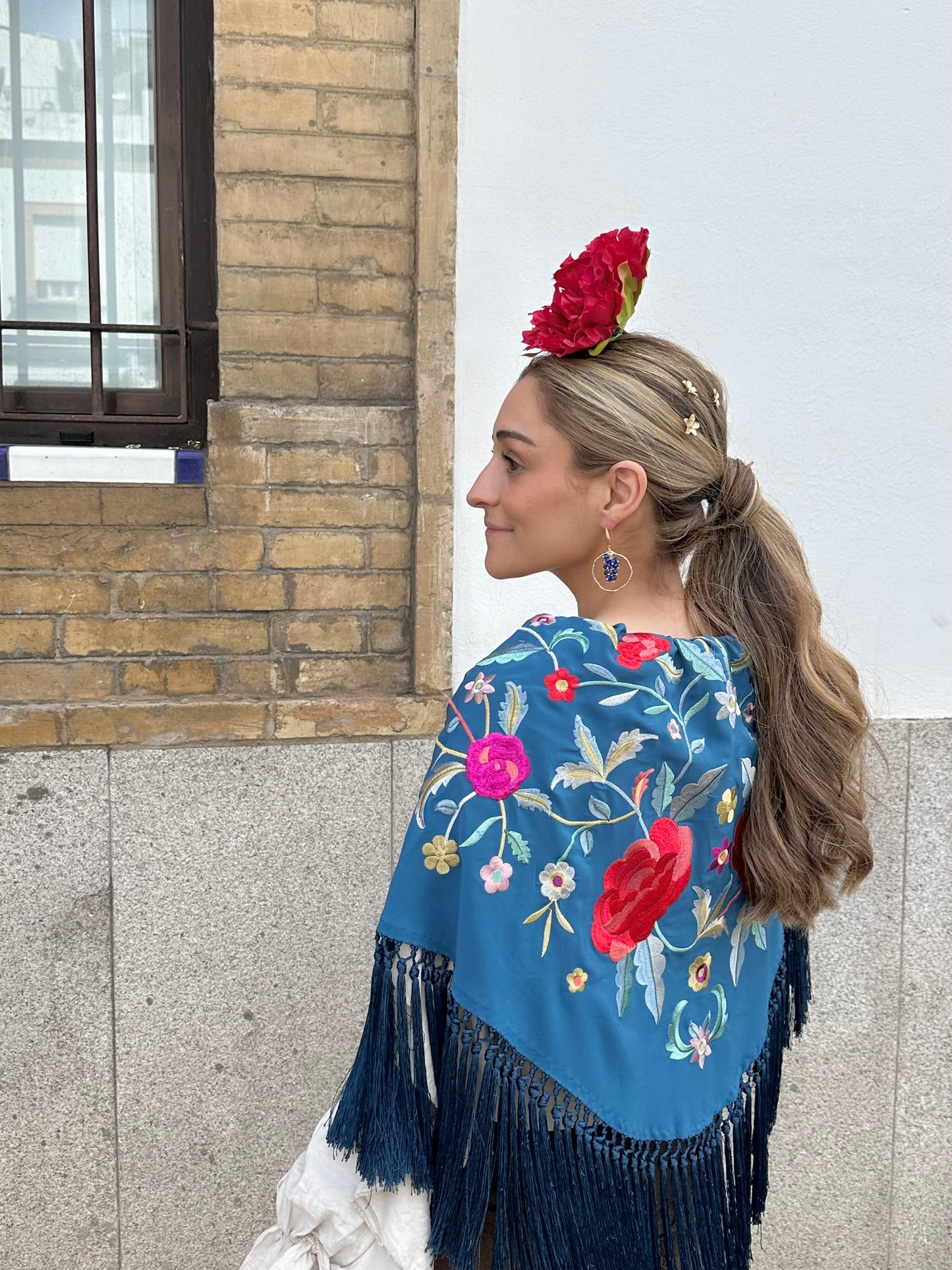 Mantón Rosario Azul