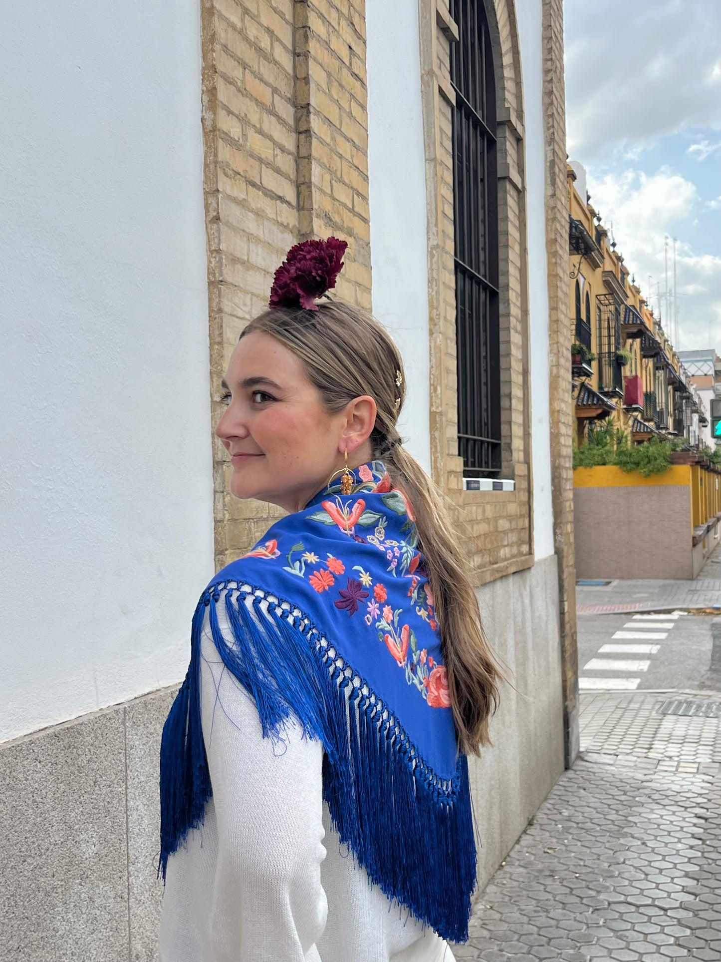 Mantón Candela azul