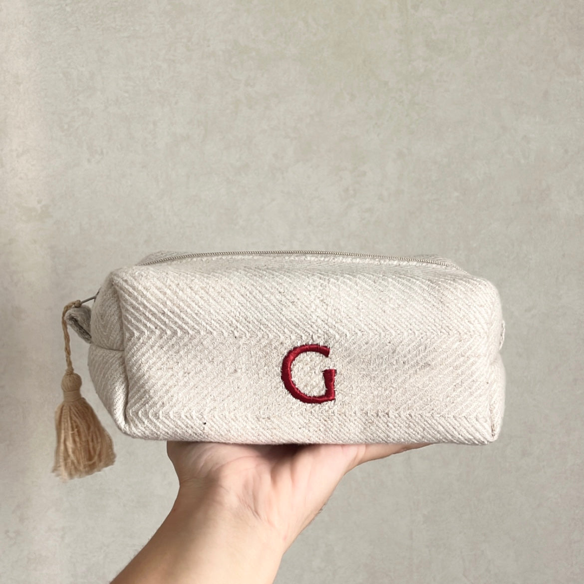 Neceser beige espigas “G”