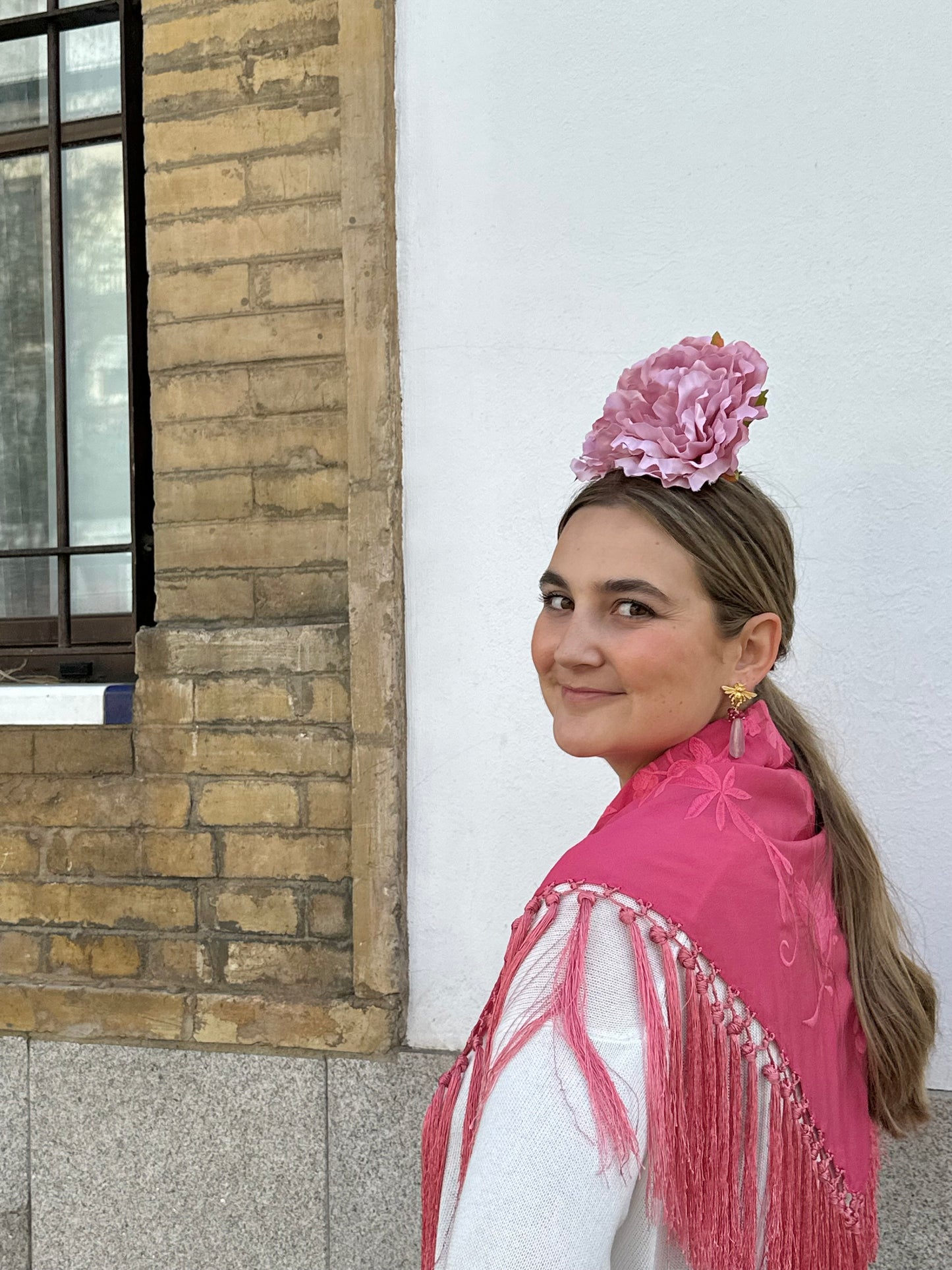 Mantón Remedios Rosa