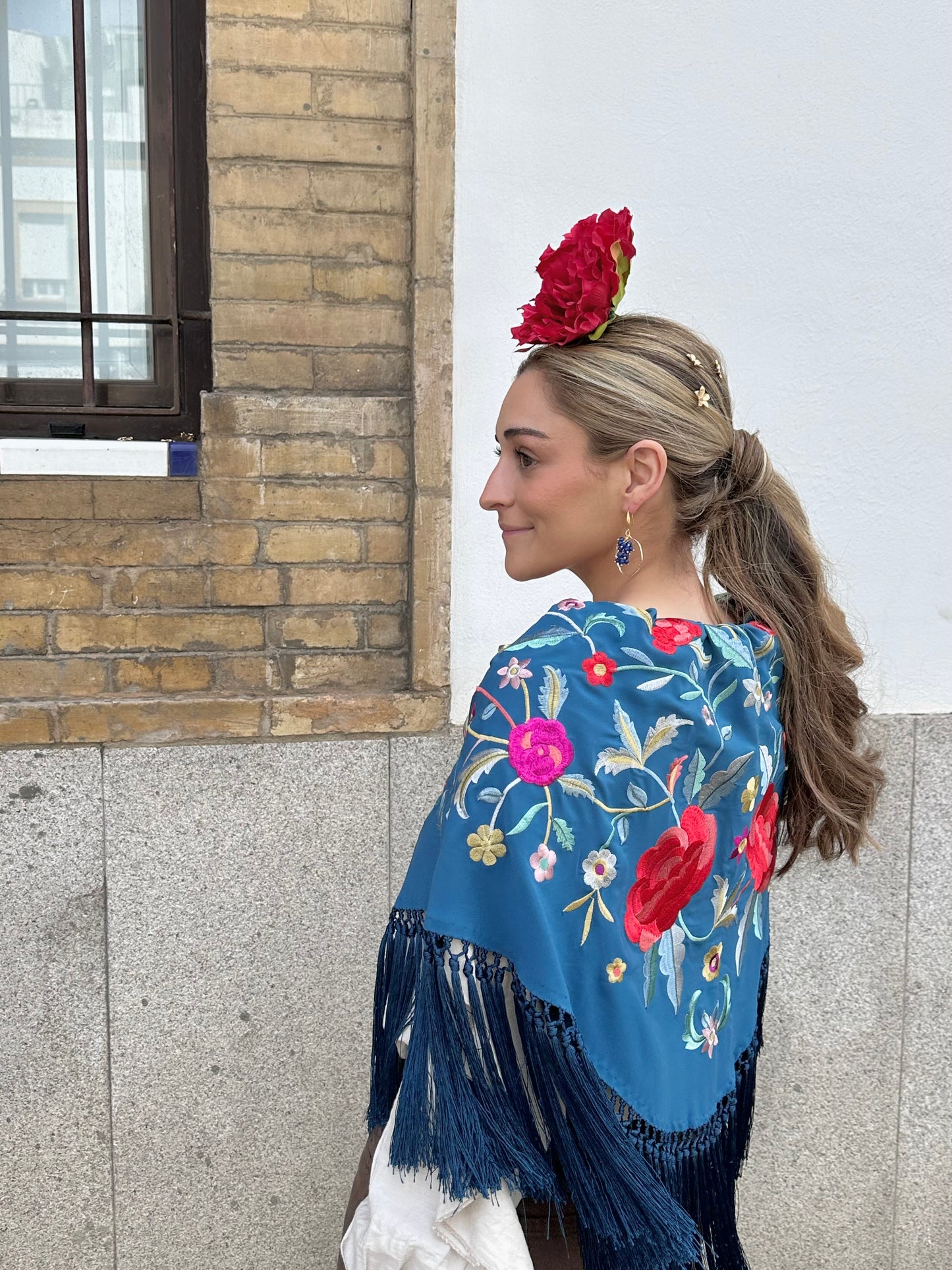 Mantón Rosario Azul