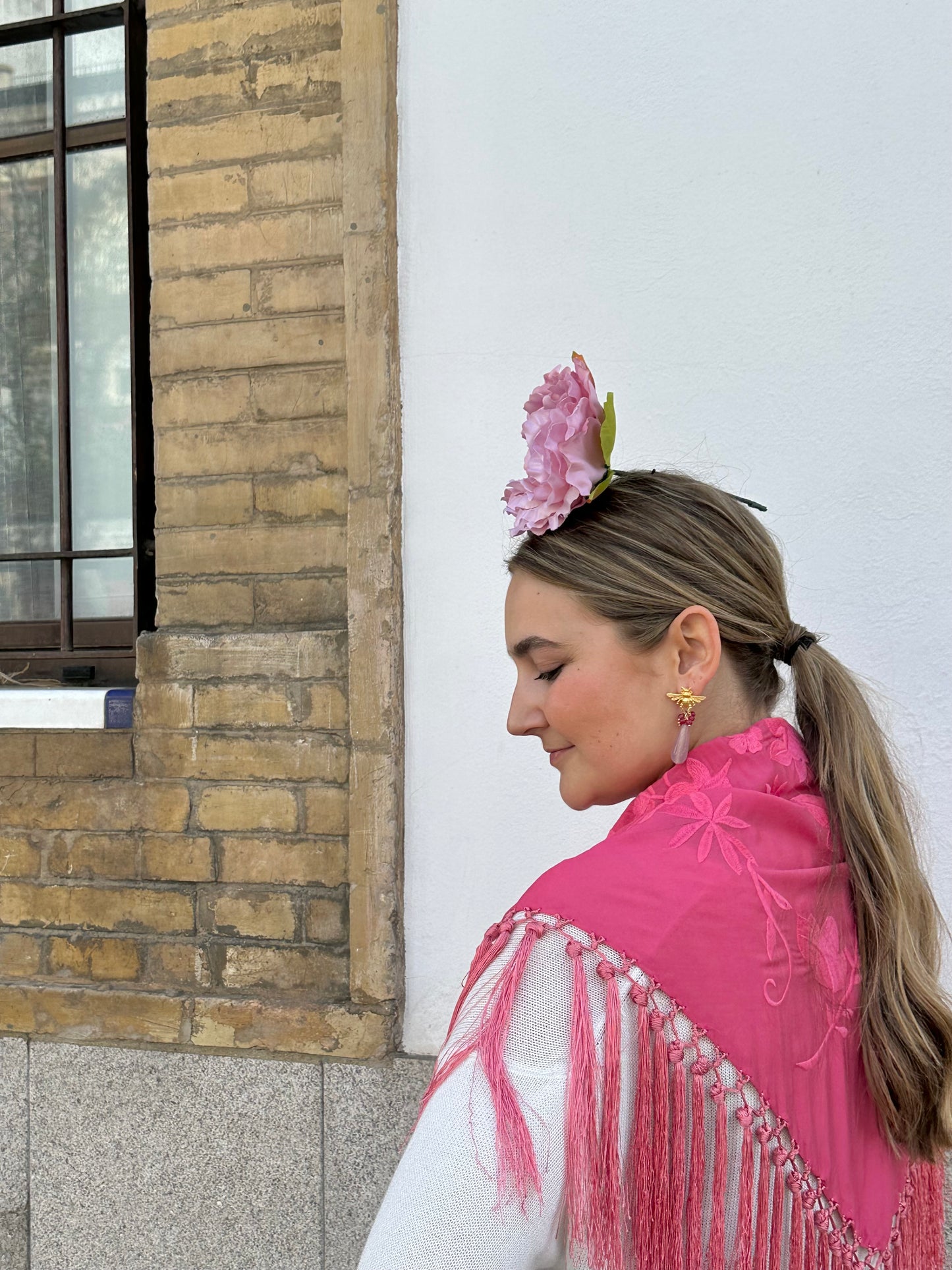 Mantón Remedios Rosa