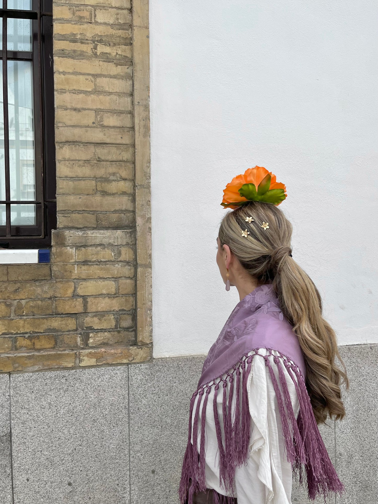 Mantón Remedios lila