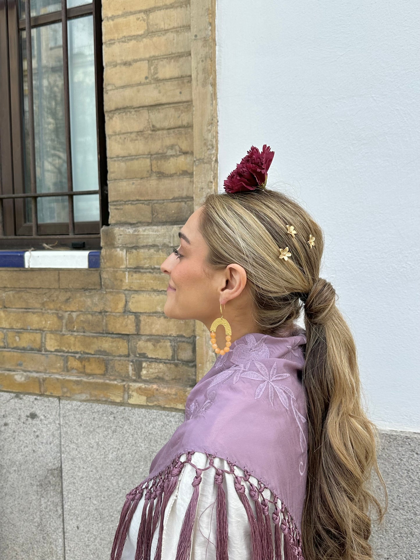 Mantón Remedios lila