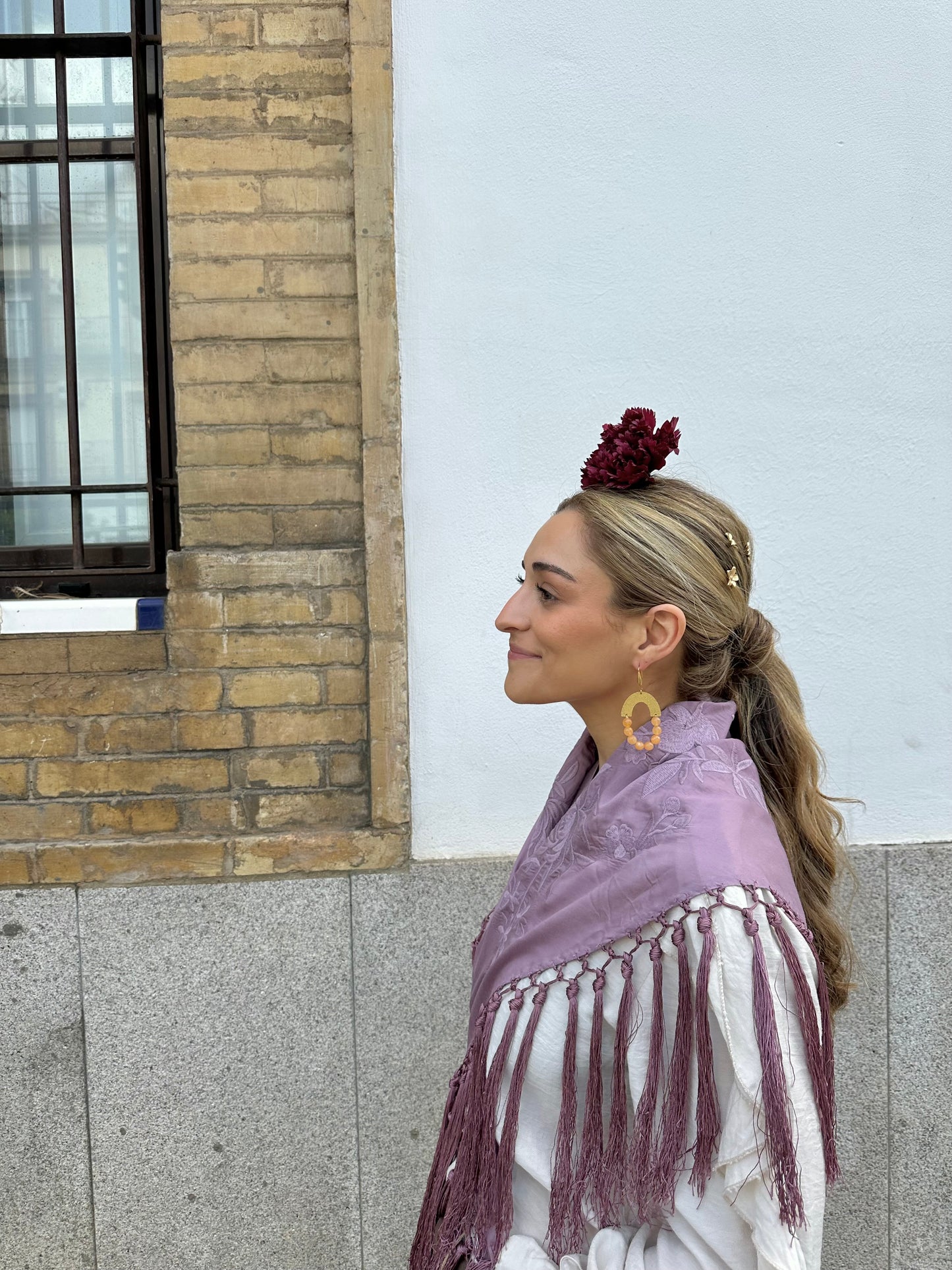 Mantón Remedios lila