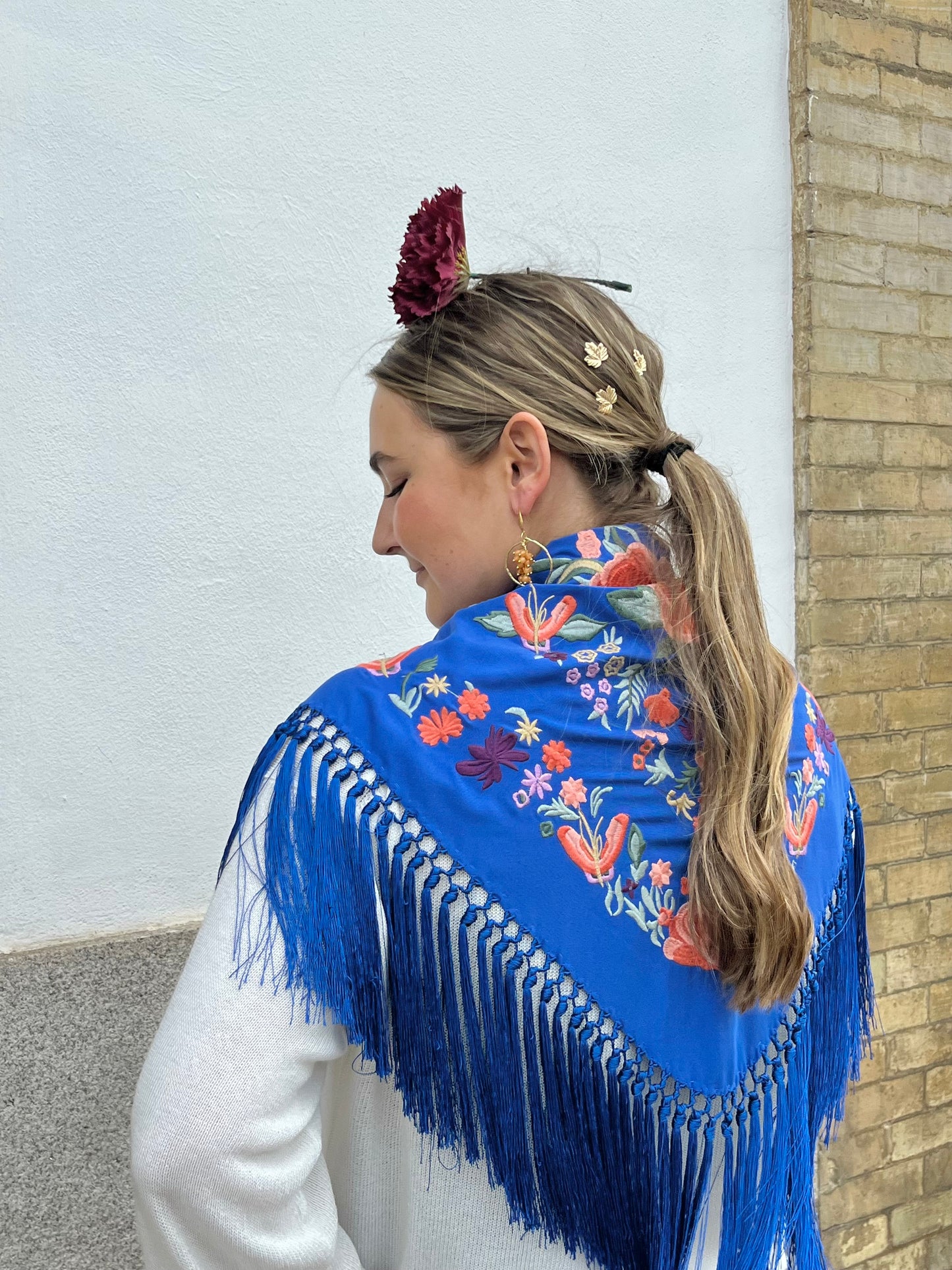 Mantón Candela azul