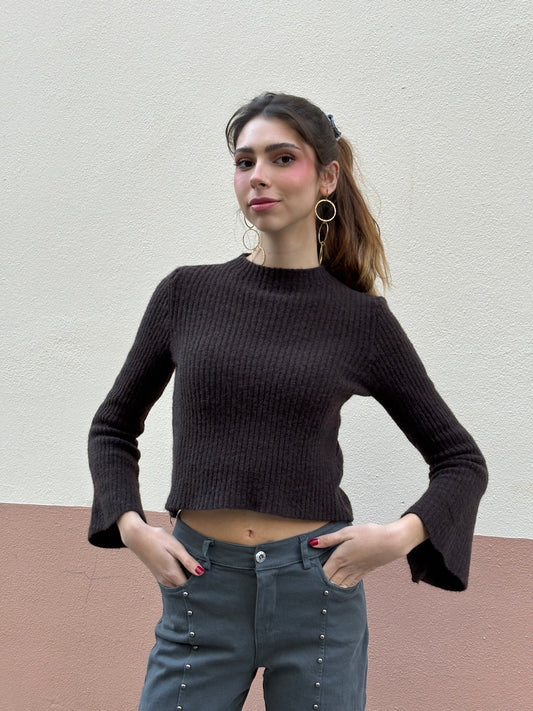 Jersey crop marrón