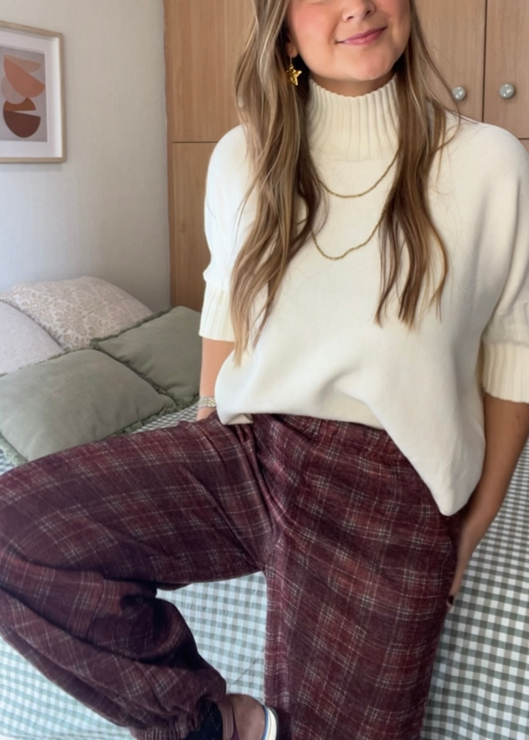 Pantalón Fez burdeos